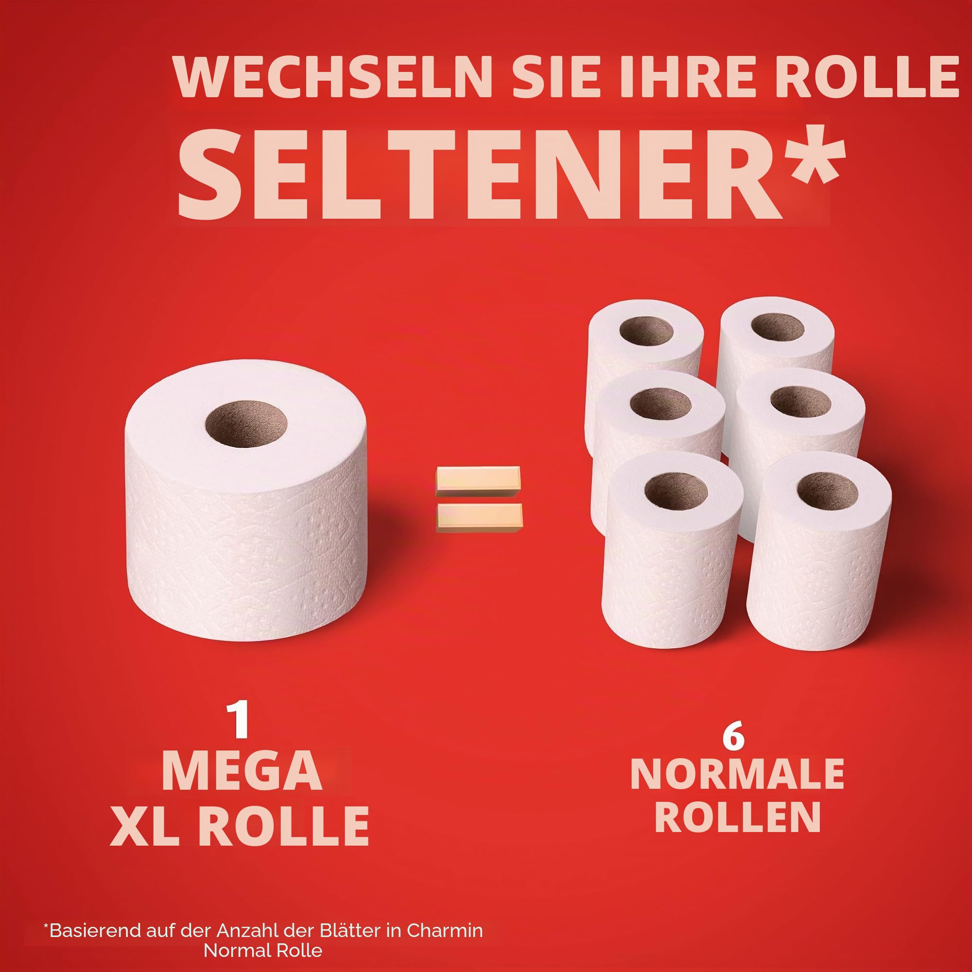Charmin Toilettenpapier, ultrastark, 6 Megarollen, 220 Blatt pro Rolle