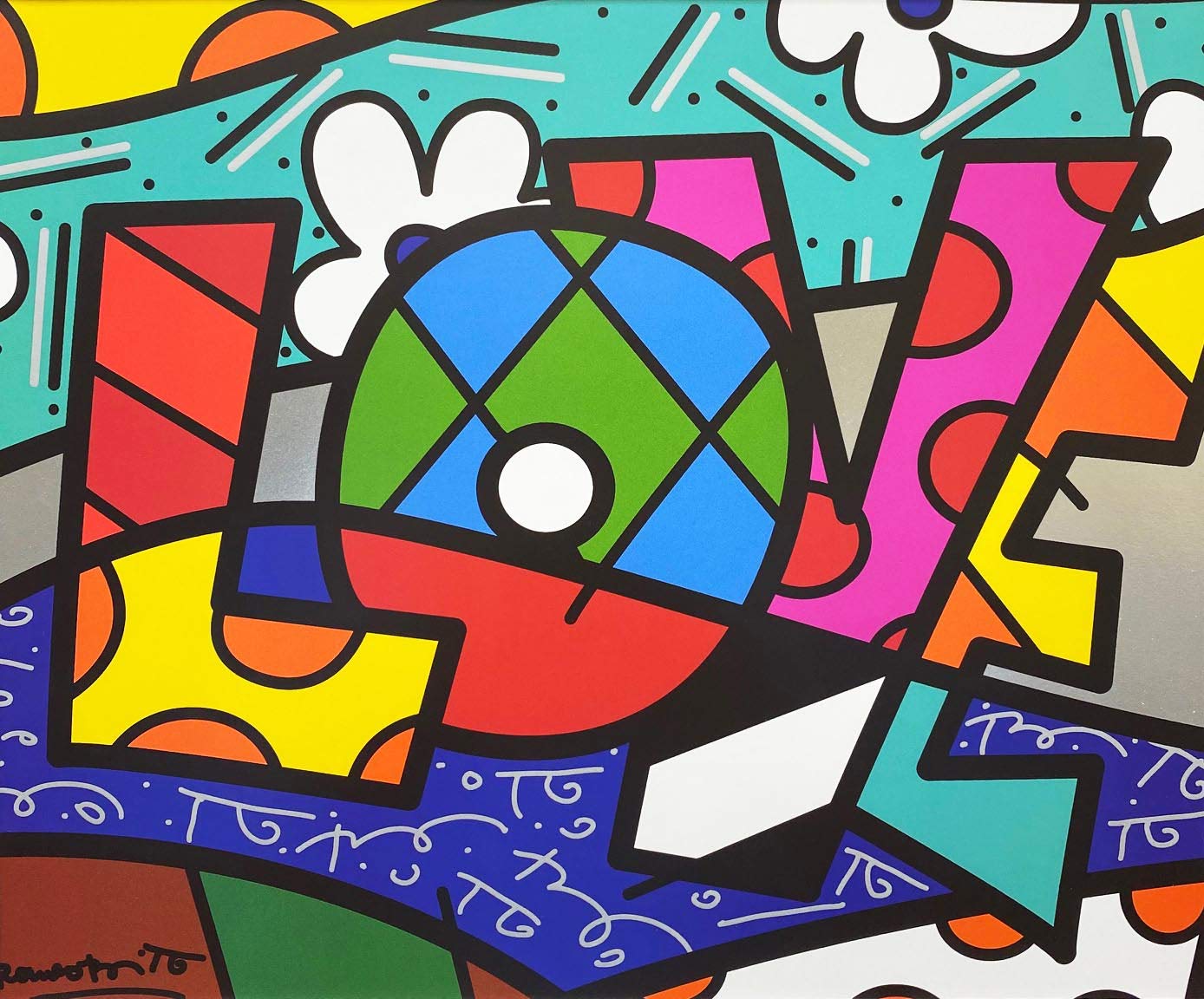 Amazon.com: Gallerygems Romero Britto LOVE (Metallic) Newly