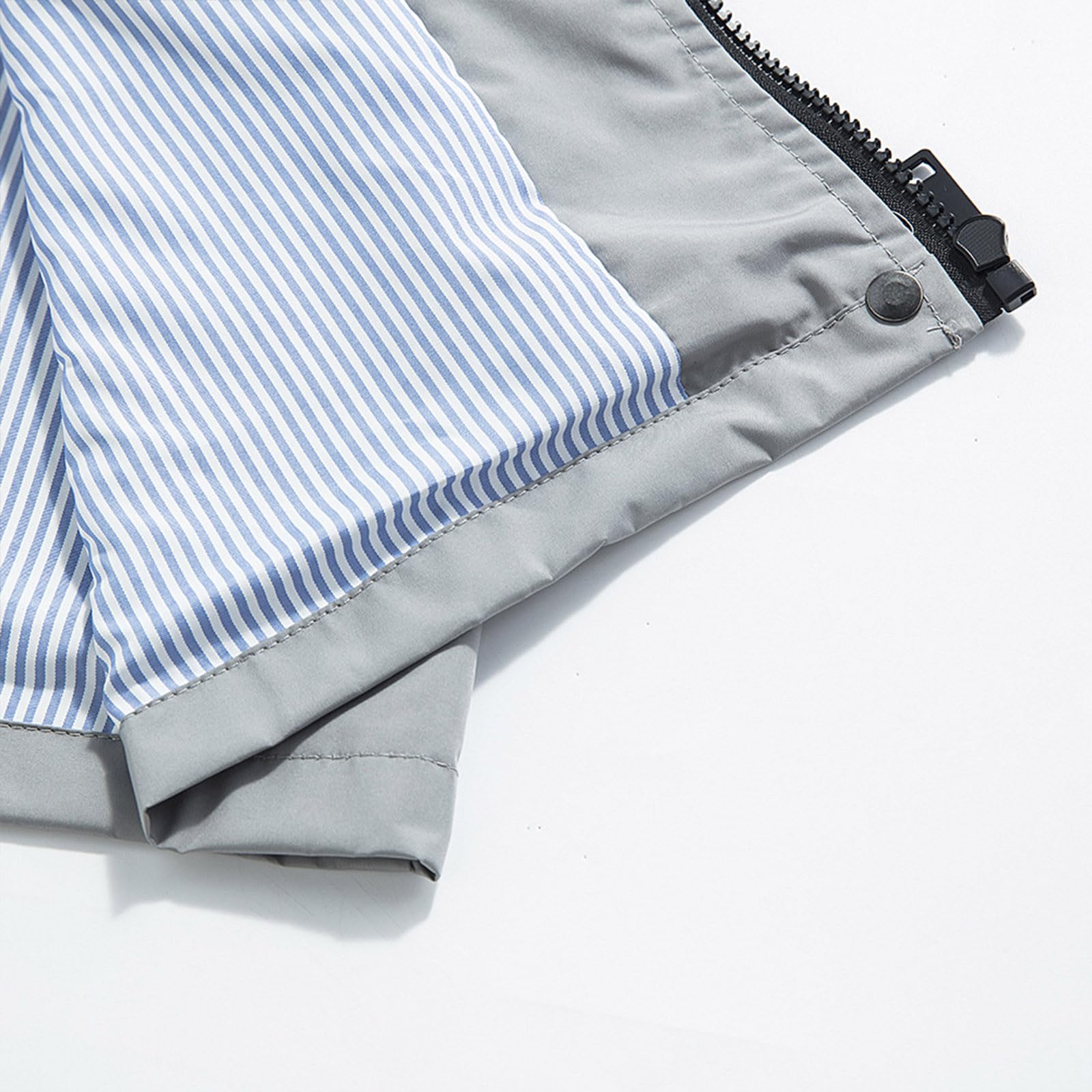 Genérico Chubasquero Mujer-Chaqueta Impermeable Ligera Para Mujer Cortavientos A Rayas Para Escalada Al Libre Con Capucha Gabardina