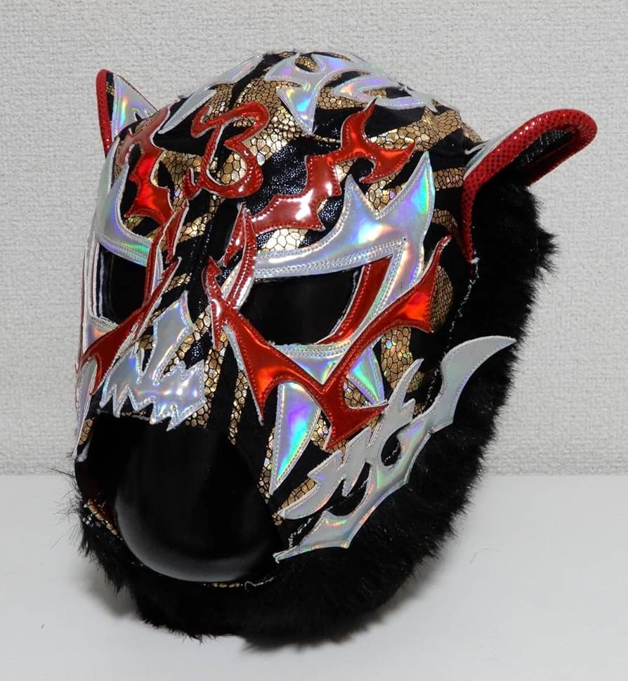 本日限定価格)BUSHIのプロレスマスク 初号機カラー+ブラックタイガーの
