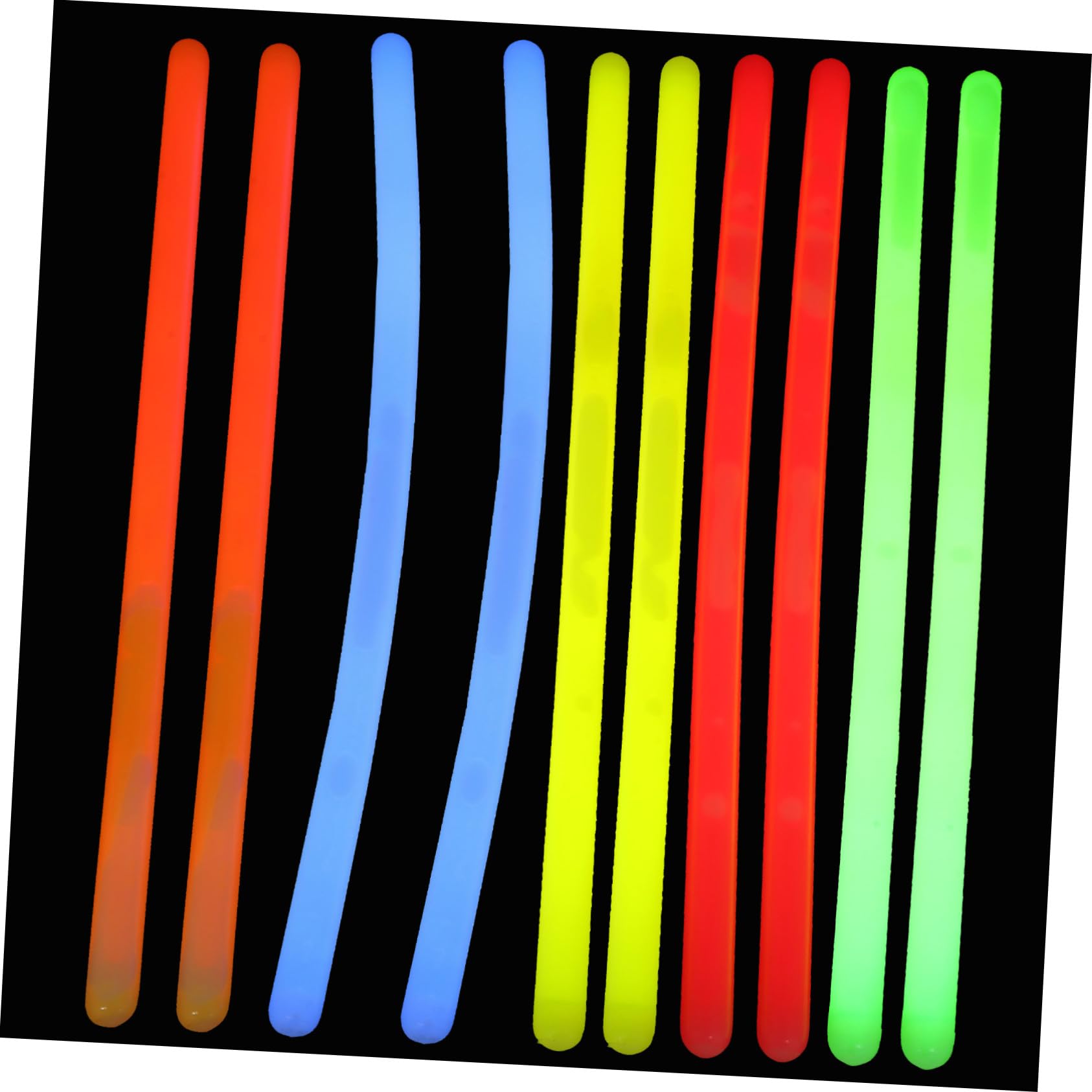 Barras Luminosas de Fiesta 15x340mm, 10 Unidades, Plástico
