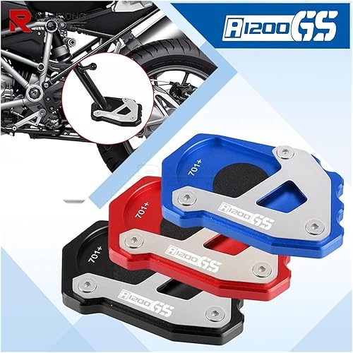 Miniatura 2 de CNC aluminio Motorcycle Kickstand Side Stand Enlarge Extension for BMW R 1200 GS R1200GS Adventure R1200 GS 2015-2018 (Color  GS Logo)