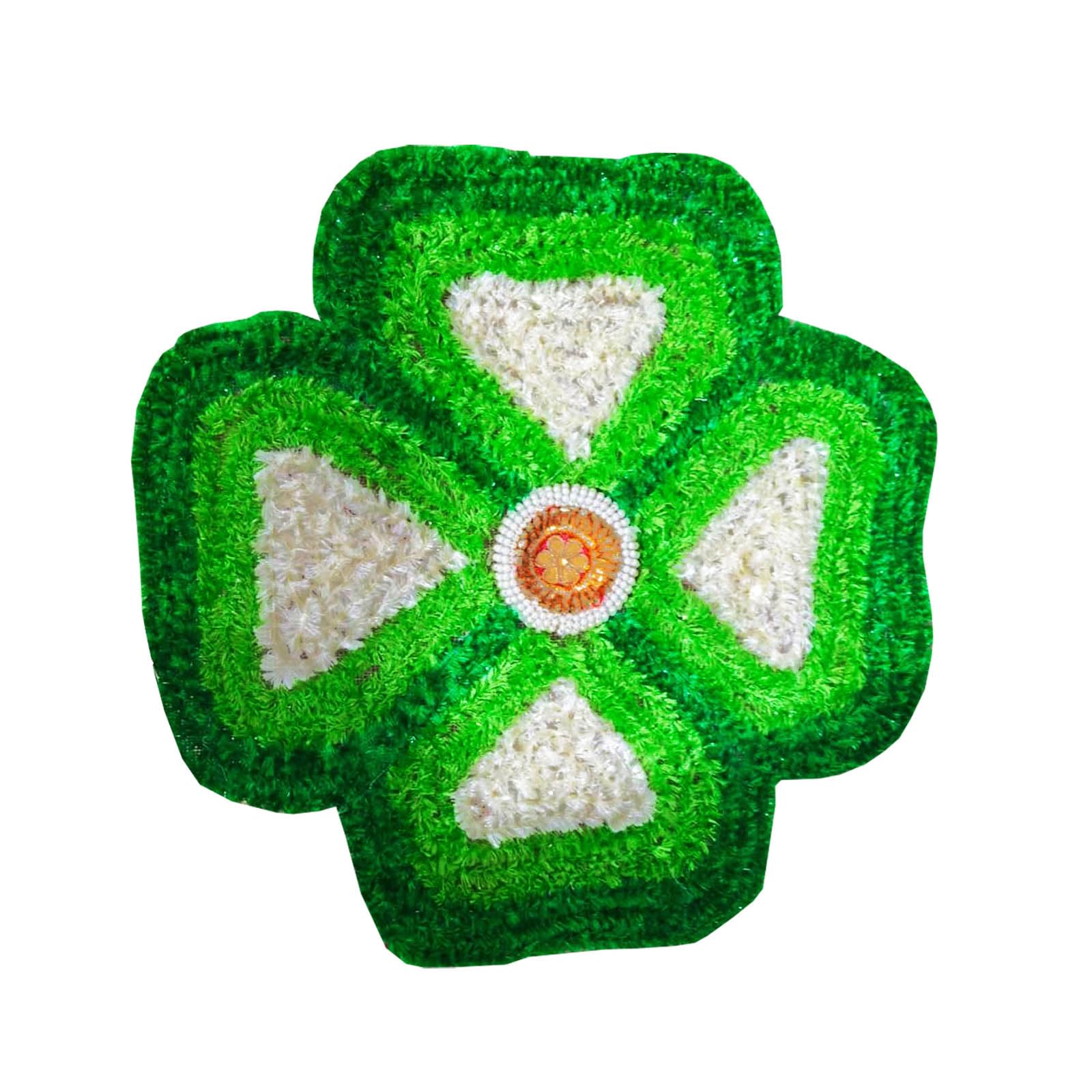 Buyent ® Handmade Artificial Fur Rangoli Mat for Home Diwali Decoration Festival, Rakhi janamashtmi,Wedding Decor Items for Mandap & Pooja Floor Rangoli for Mandir-image-45