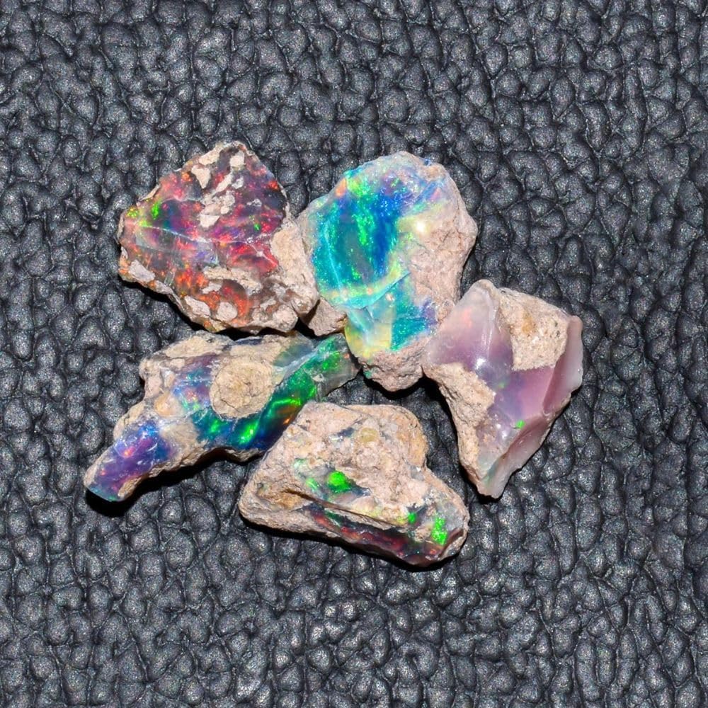 Natural Raw Ethiopian Opal Stone Lot, Rough Crystals and Gemstone, Jewelry Making Supplies, Chakra Healing, Energy Stones for DIY Jewelry