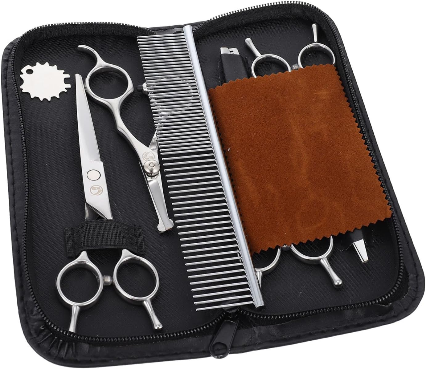 1set Pet Grooming Scissors Pet Hair Trimming Tool for Dogs and Cats Comfortable Grip for Home Grooming and