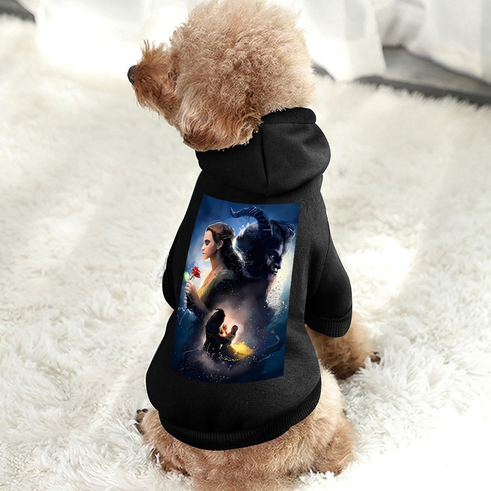 Amazon.co.jp: ペット服 美女と野獣 犬服 猫服 パーカー 帽子付き