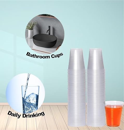 Miniatura 4 de Mr Miracle Vasos de plástico de 9 onzas, desechables y duraderos, paquete de 80 unidades, vasos de plástico transparente de 9 onzas, ideales para