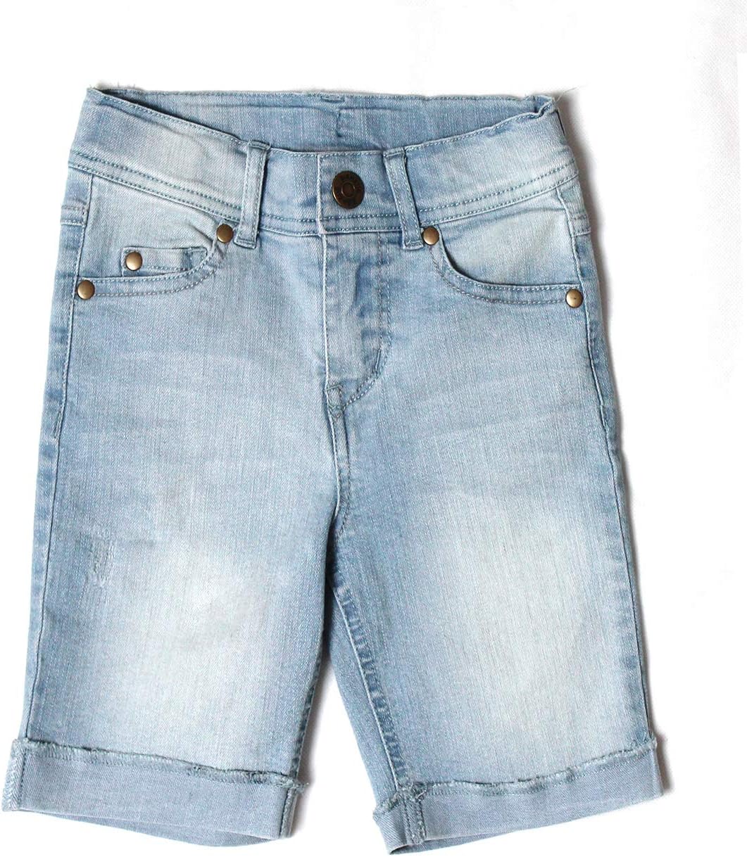 Bienzoe Girls Jeans Denim Shorts: Low Waist Kids Stretch Shorts - All Day Wear - Perfect for Summer Activities