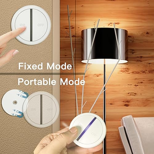 Miniatura 2 de Enchufe de salida de control remoto inalámbrico con interruptor remoto, interruptor de salida remoto de 15 A, control remoto de rango RF de 656 pies