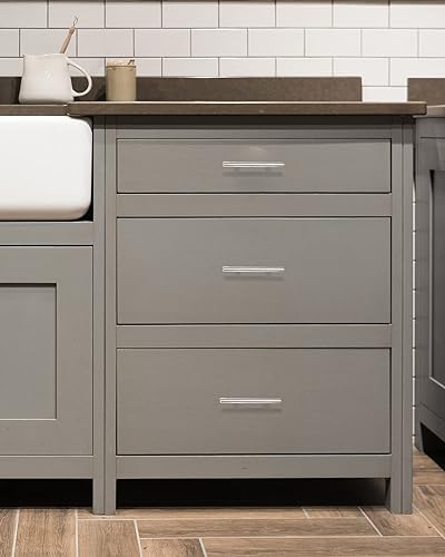 Vista 30 de Design House 189647 - Tiradores sólidos para gabinete, paquete de 10, tiradores de cajón de centro a centro, manijas de cocina modernas, acero Acero