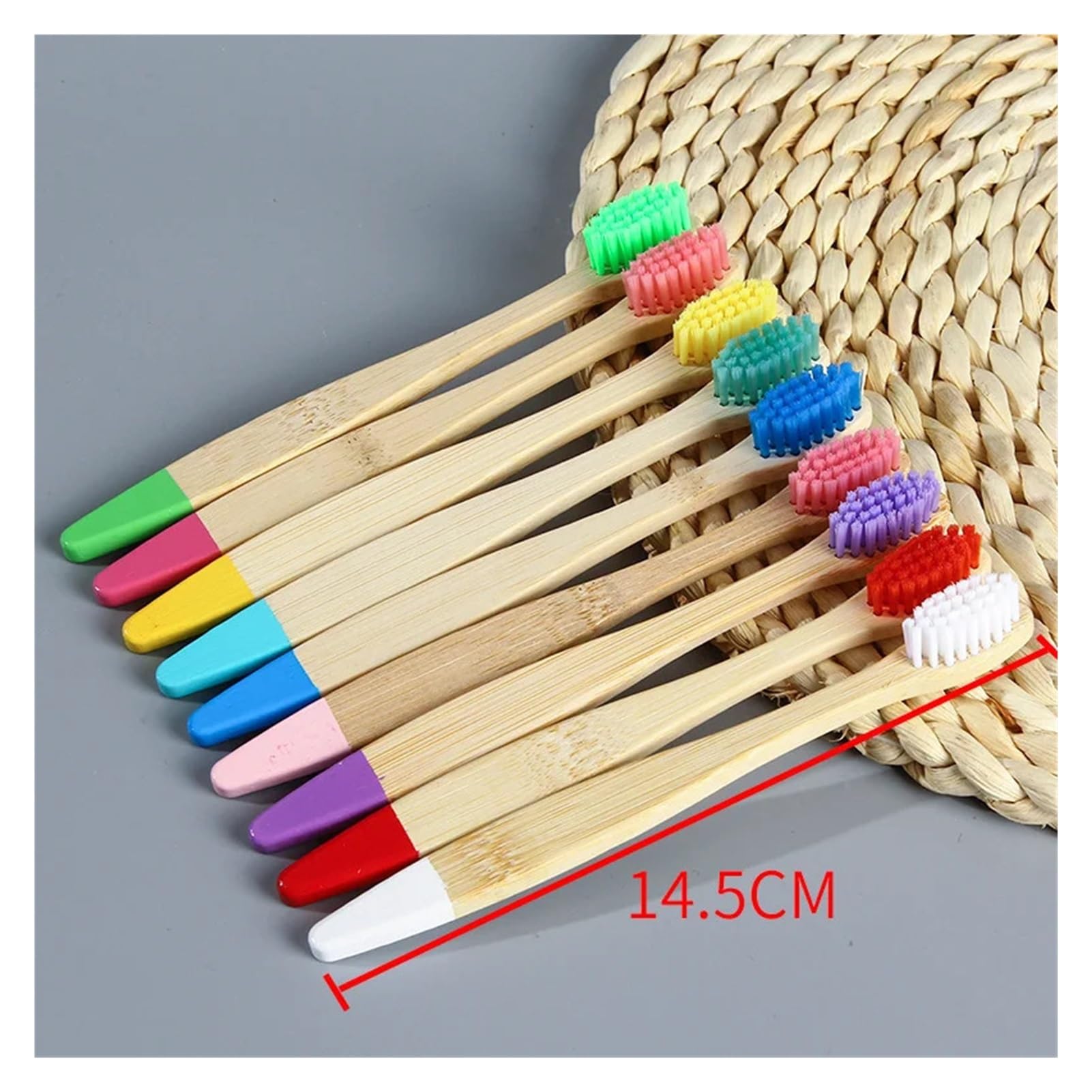 Cepillo de dientes for niños con cerdas suaves de fibra, 10/20/50/100/150 unidades(50Pcs Mix colors)