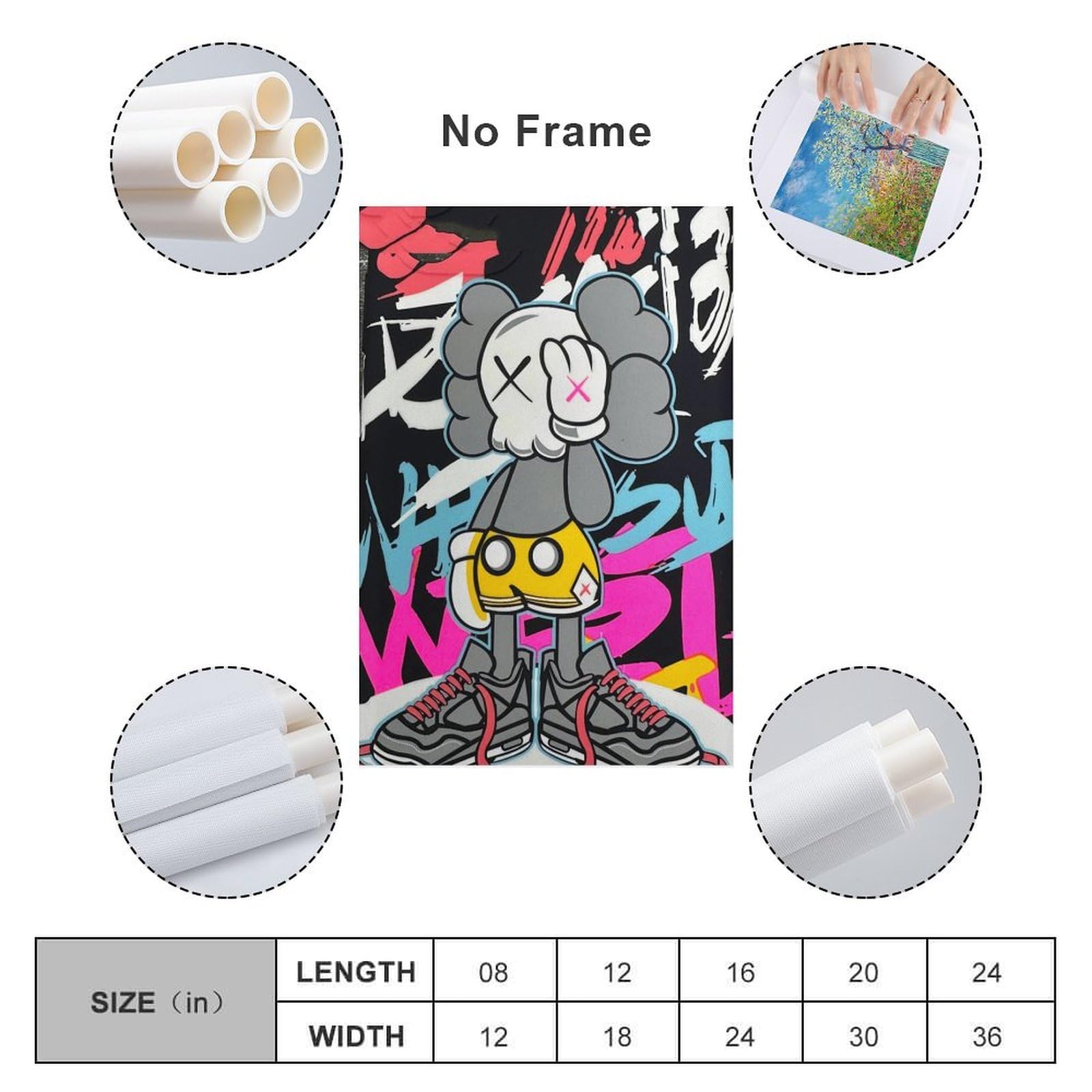 Amazon.co.jp: KAWS Sesame Street 絵画 インテリア カウズ セサミ