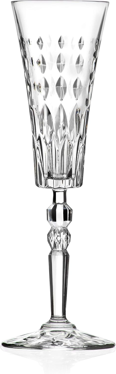 Barski Toasting Flute Glass -Champagne - Flutes - Set of 6 Flute Crystal Glasses - Wedding Toasting Flutes - Designed - 7 oz Made in Europe - Image 2