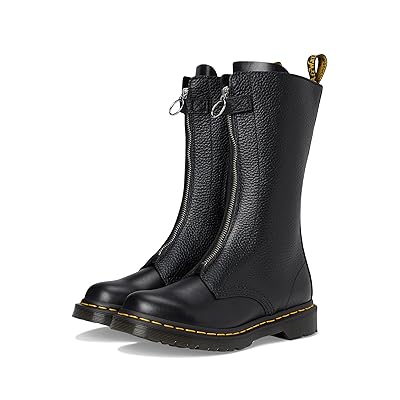 Dr. Martens 1B99 Front Zip Leather Mid Calf Boots Women