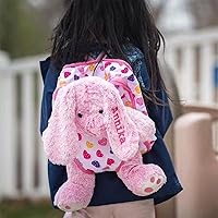 Vista 5 de Personalized Plush Stuffed Bunny Animal Toy for Kids, Embroidered Bunny Easter Gifts Bunny Doll Easter Gift Toddler Toys Newborn Toys For Baby