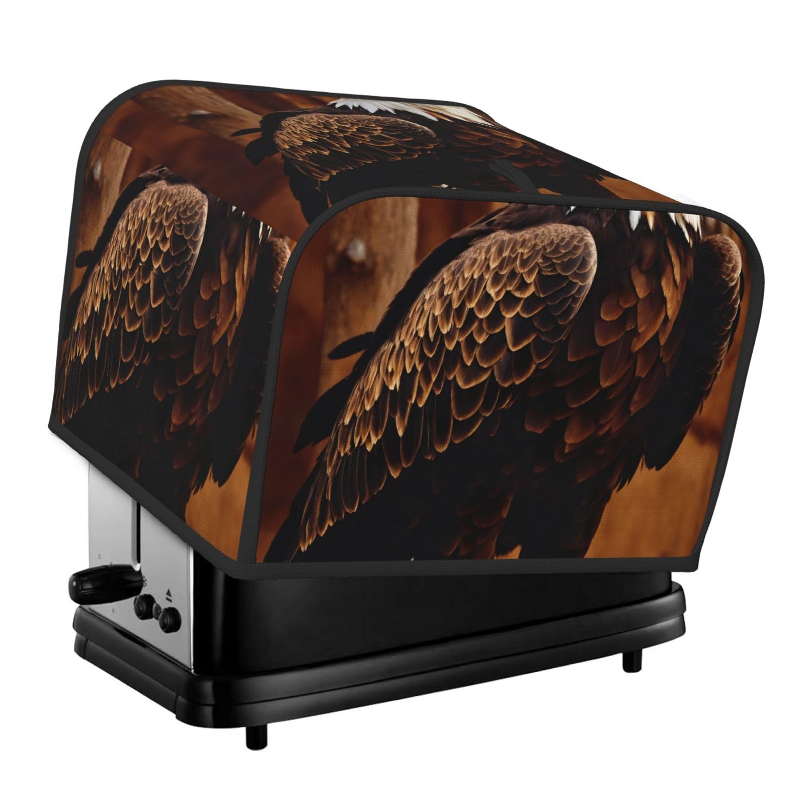 Flying Eagle Print 4-Slice Toaster Cover Dustproof Waterproof Kitchen Appliance Protector For Bread