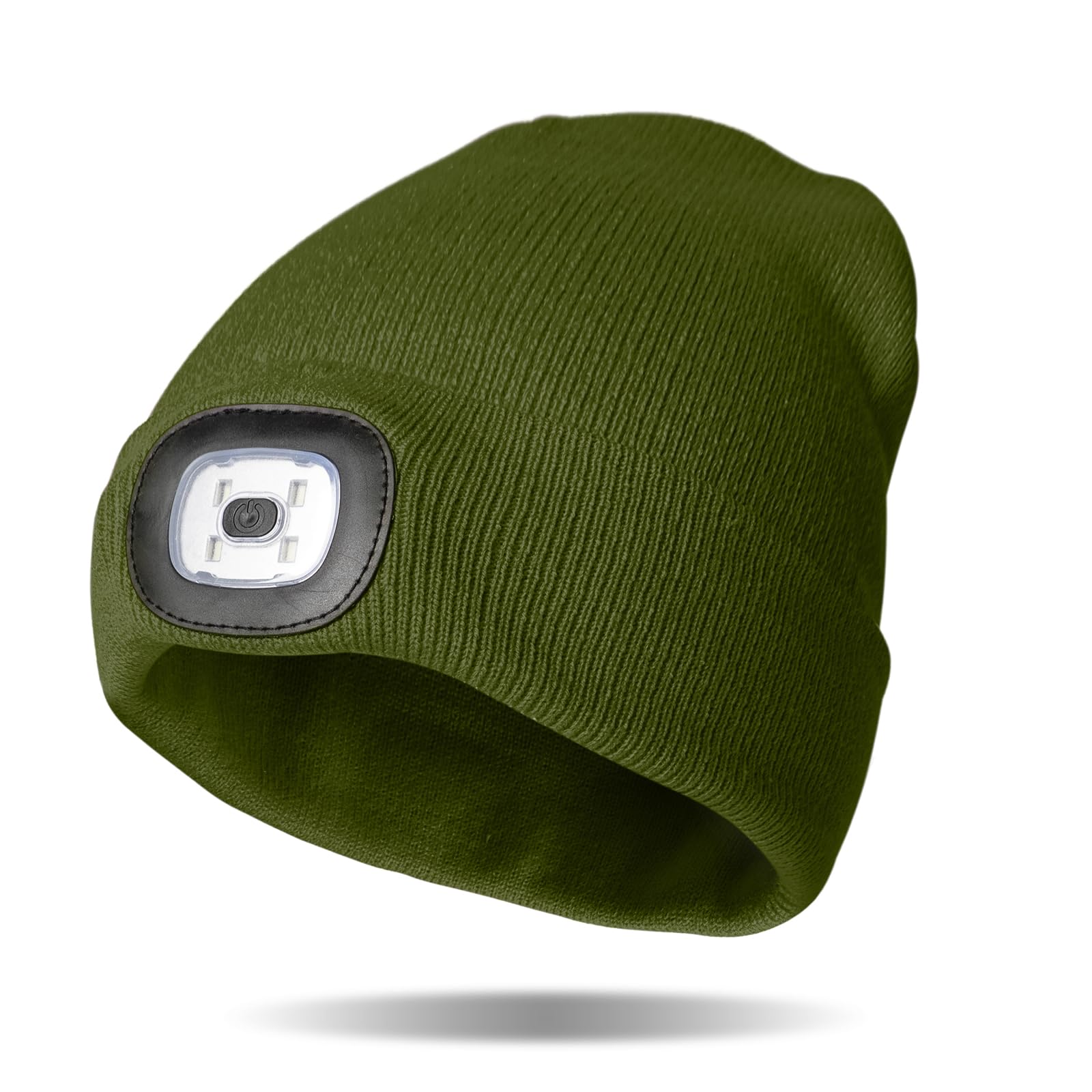 Classic Rechargeable LED Warm Knit Beanie Head Light Hat Headlamp for Outdoor Activities