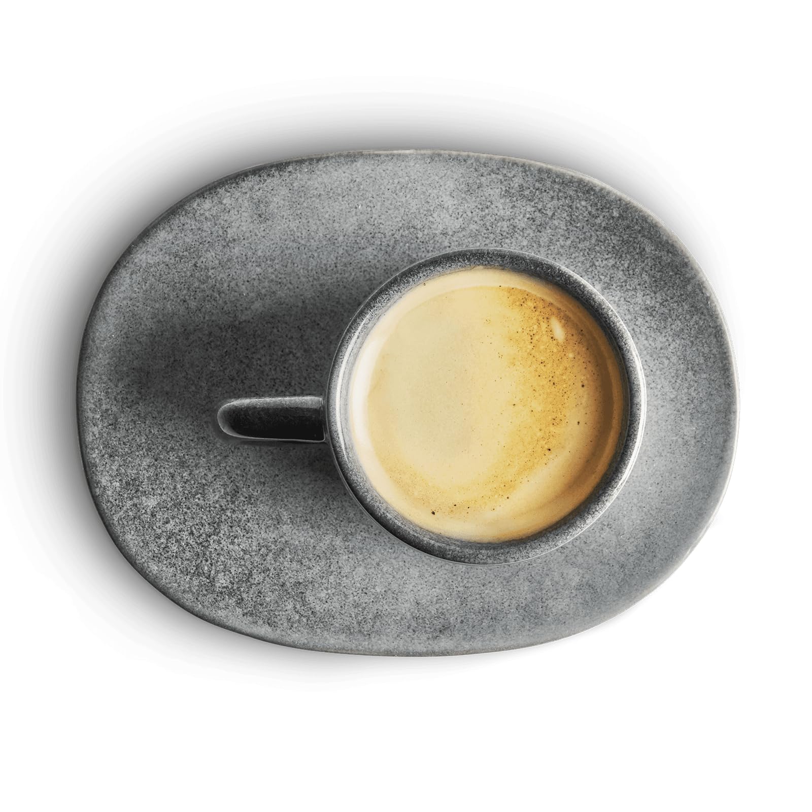 SPRINGLANE Vaisselle, service de table en faïence (Tasses Café avec Soucoupes, 4 piéces)