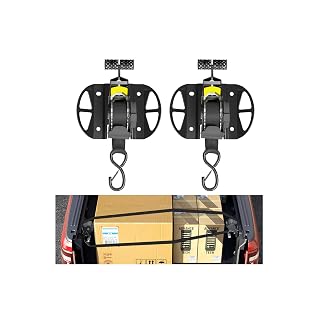 2PCS Retractable Ratchet Straps,Compatible with 2015-2025 Ford F150 Auto Retract Securing Strap,Integral Retractable Tie Down Straps for F250/F350/F450/F550,Retractable Truck Bed Ratchet Straps - Amazon product rated Grade A