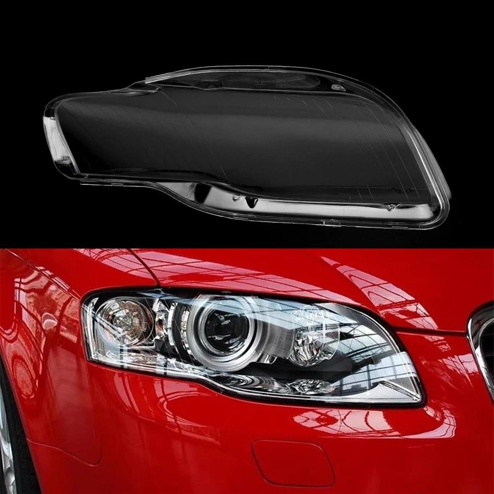 車用ヘッドライトレンズカバー A4 B7 S4 RS4 ヘッドランプ ランプ
