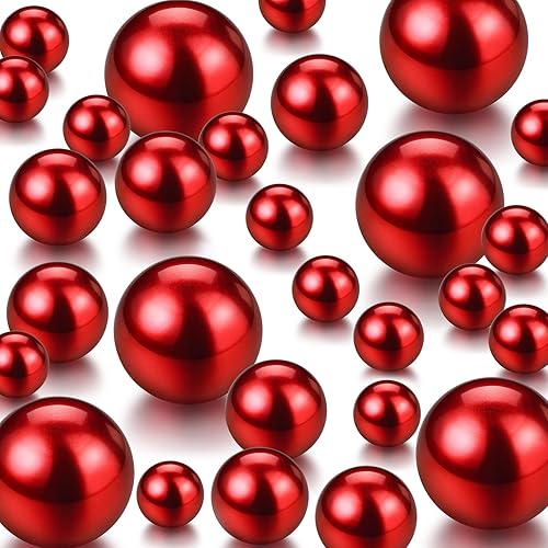 300 piezas de jarrón de perlas sintéticas, brocha de maquillaje, cuentas de perlas brillantes sin agujero, perlas de varios tamaños, perlas redondas