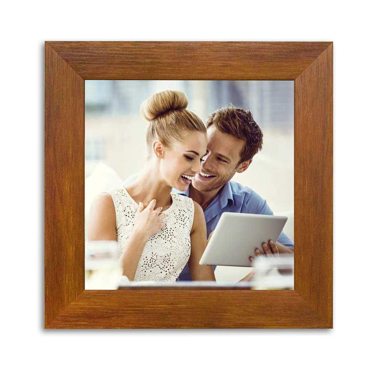 Art Street Synthetic Brown Wall/Table Photo Frame (Picture Size 5 inches X 5 inches, with Stand)