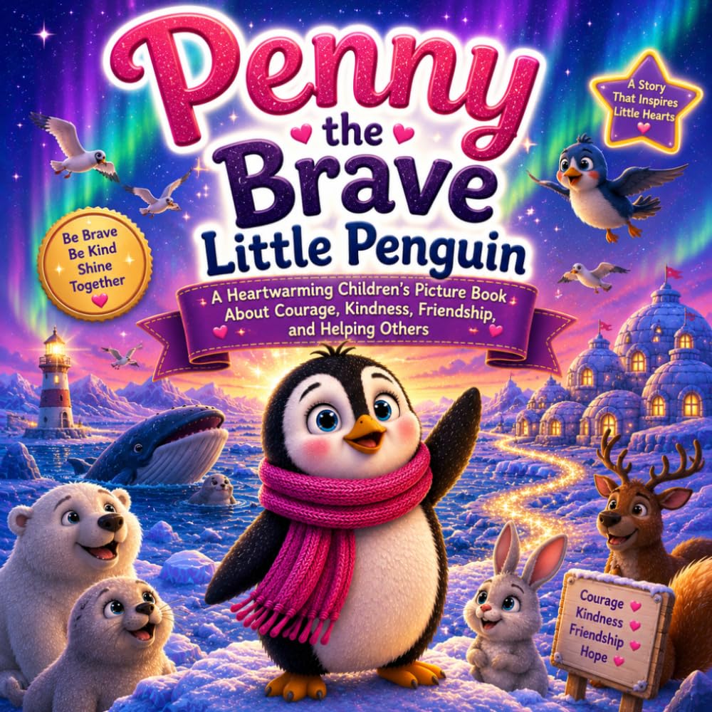 Penny the Brave Little Penguin: A Heartwarming Children's Picture Book About Courage, Kindness, Friendship, and Helping Others