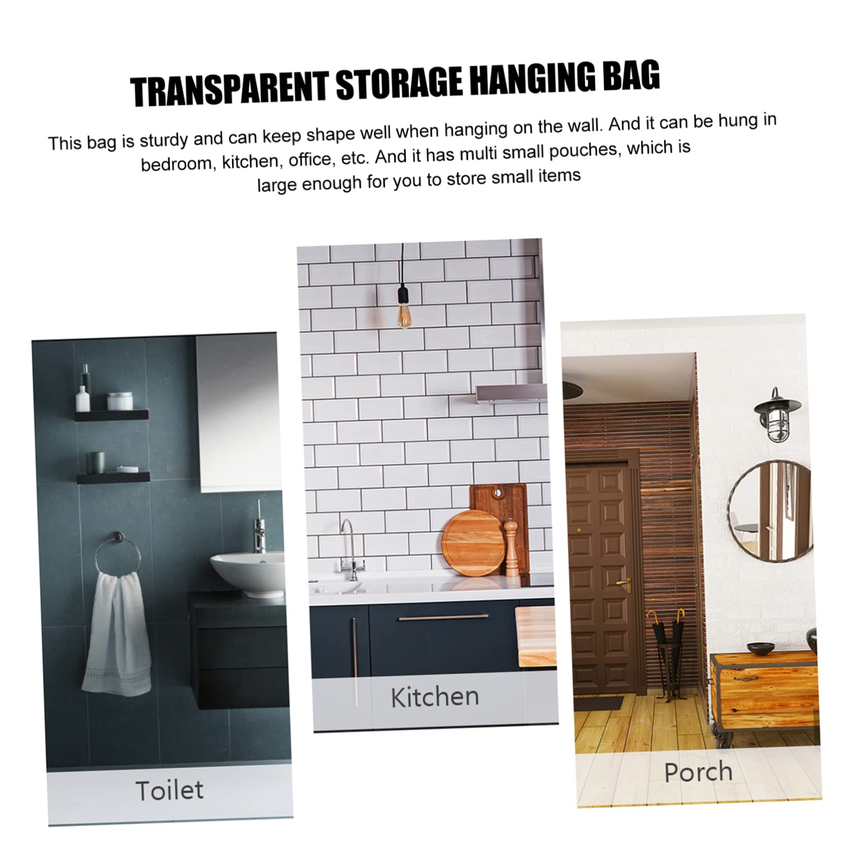 PRETYZOOM Multi-layer Transparent Storage Hanging Bag over The Door Organizer Door Organizer Hanging Pantry Boys and
