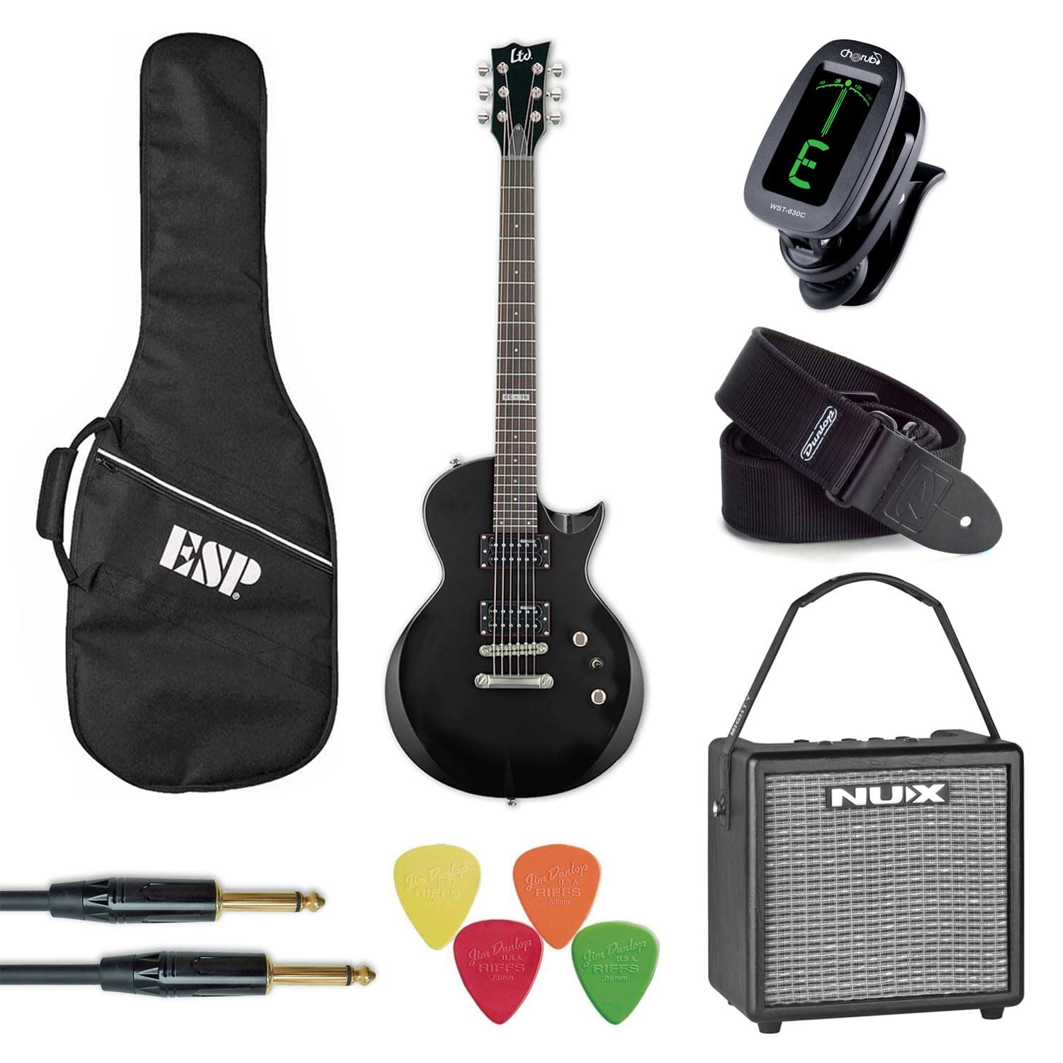 ESP LTD EC-10 E-Gitarre Komplett-Set mit Verstärker und Zubehör