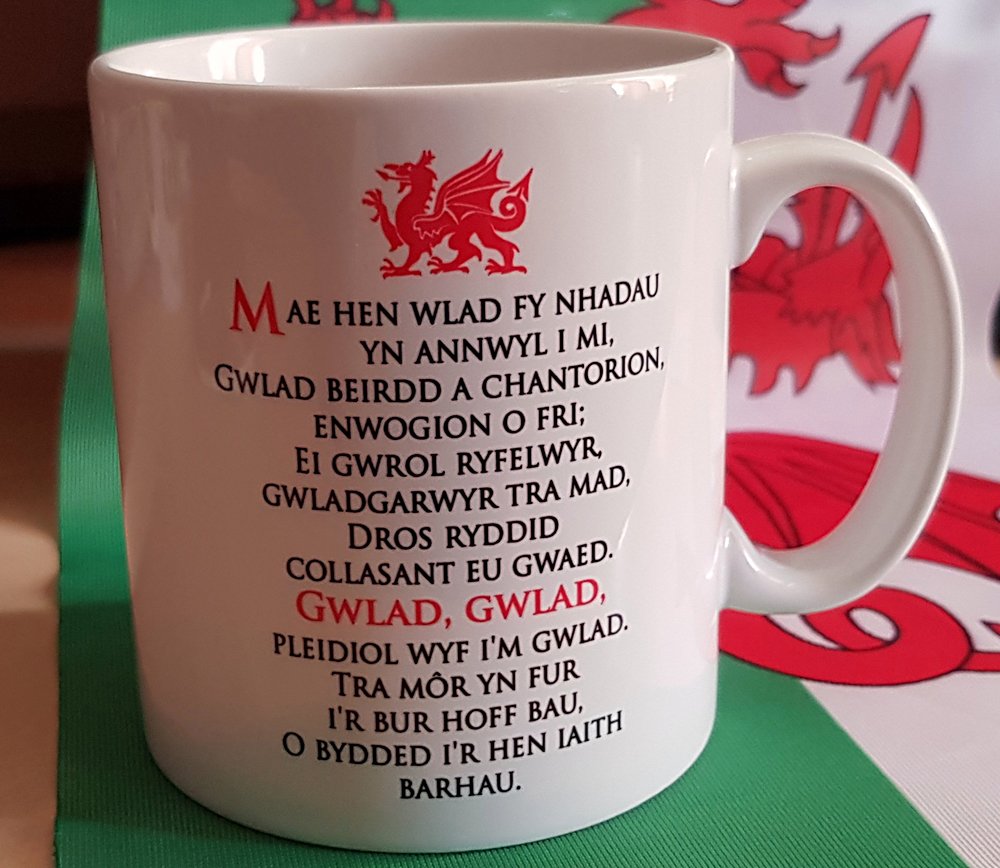 Welsh Anthem Mug Multicolored Welsh National Anthem Mug - Hen Wlad Fy Nhadau