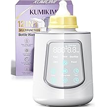 12 in 1 Fast Baby Bottle Warmer with Even Heating No Hot Spots, Night Mode, Sterili-zing, Constant Temp Milk Warmer for Breastmilk &amp; Formula, Fits All Bottles Grey