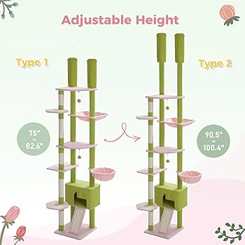 Amazon.com : PEQULTI Tall Cat Tree Floor to Ceiling Cat