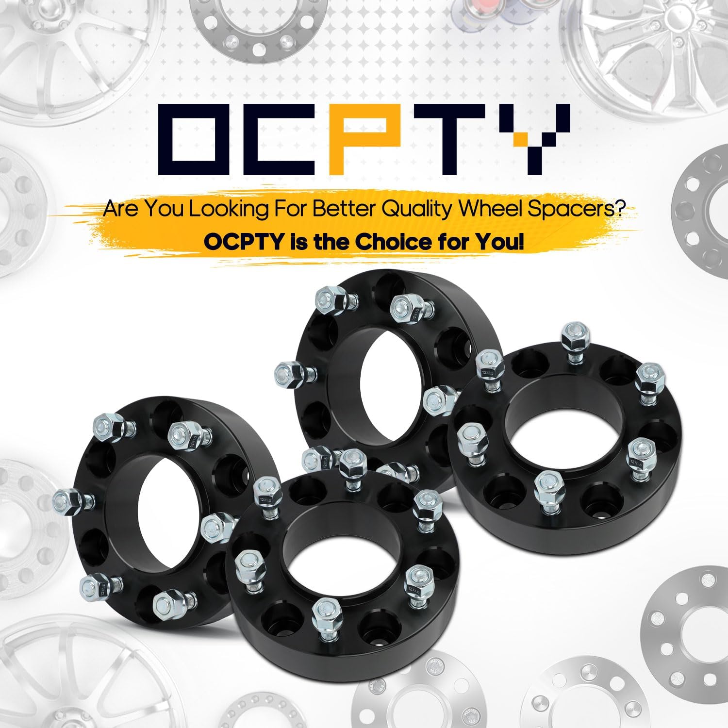OCPTY 4PCS 6x5.5 to 6x5.5 Wheel Spacers 1.5" Wheel Adapters 12x1.5 Studs 93.1mm Center fit for 2021-2023 for Ford for Bronco / 2013-2023 for Ford for Ranger