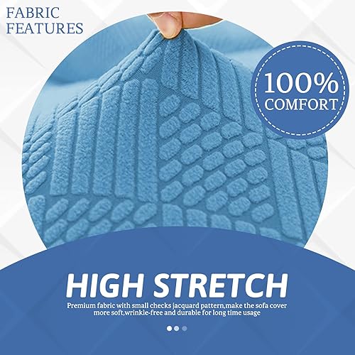 Miniatura 5 de Juego de 6 fundas universales para sofá mágico  Fundas de sofá para sofá de 3 cojines con diván