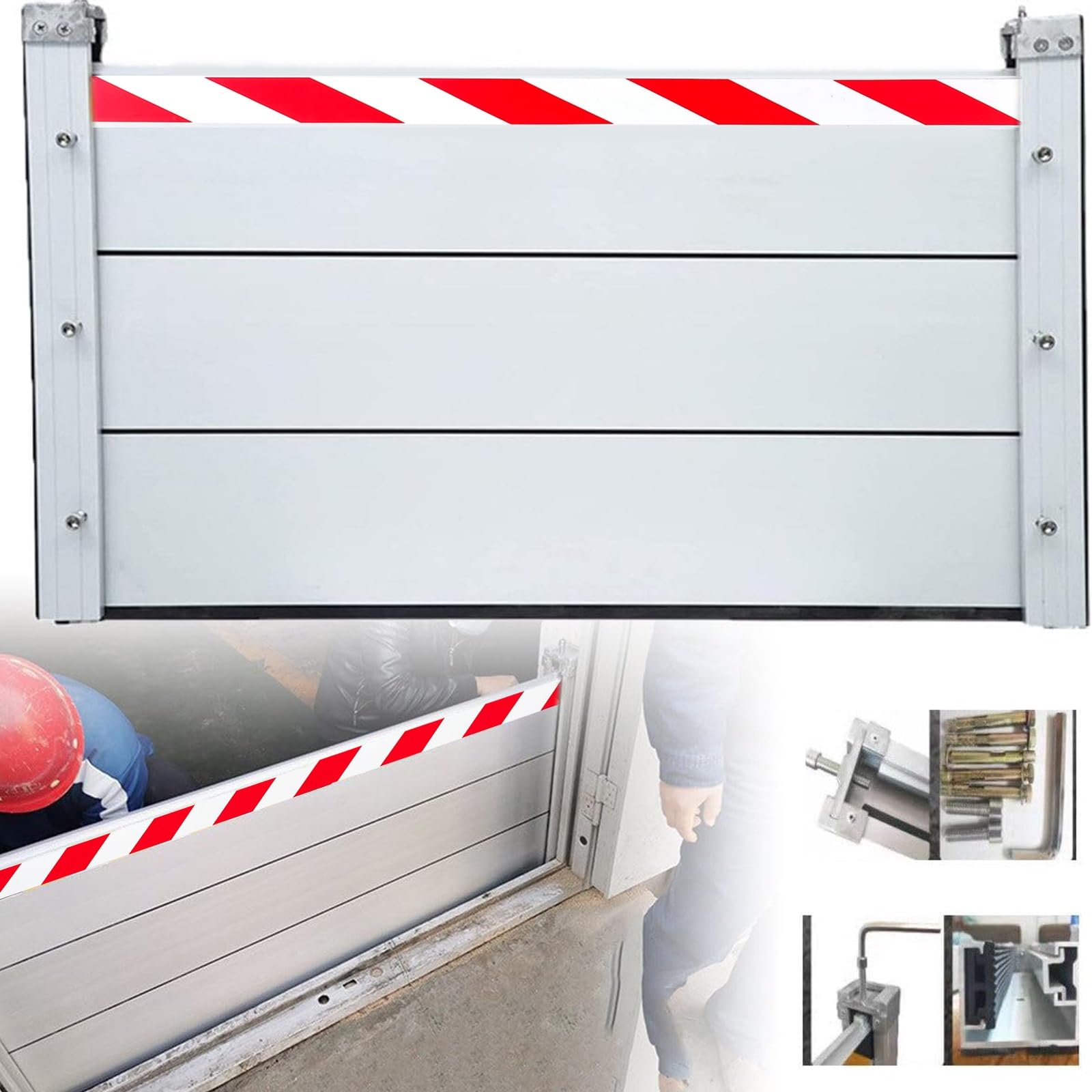 Barrera de Control de inundaciones de Aluminio, Solapa antiinundación Impermeable para entradas de Metro, Puertas de Patio, Puertas de Entrada, Puertas corredizas, Tablero de protección Cont