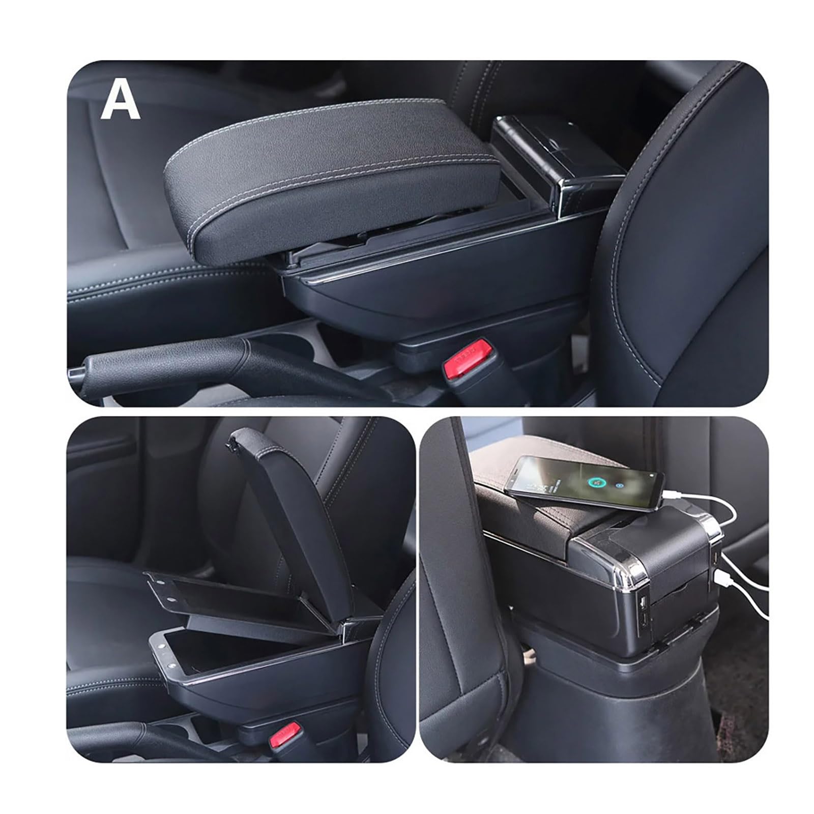Armsteun SliderS zwart stof Opel Corsa E 09.2014-11.2019