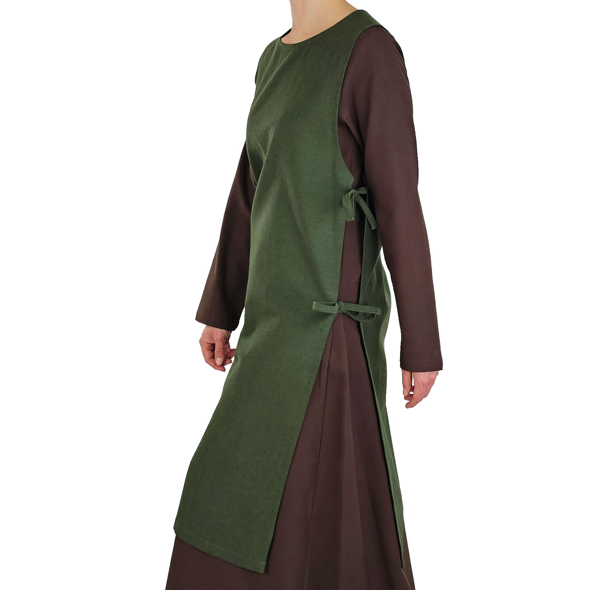 Vestido vikingo clásico Lykke- algodón azul, rojo, verde, negro o marrón medieval, LARP, recreación