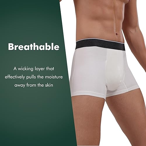 Miniatura 2 de AIRCUTE Ropa interior lavable de algodón para incontinencia urinaria para hombres, absorción instantánea, protección contra fugas de la vejiga,