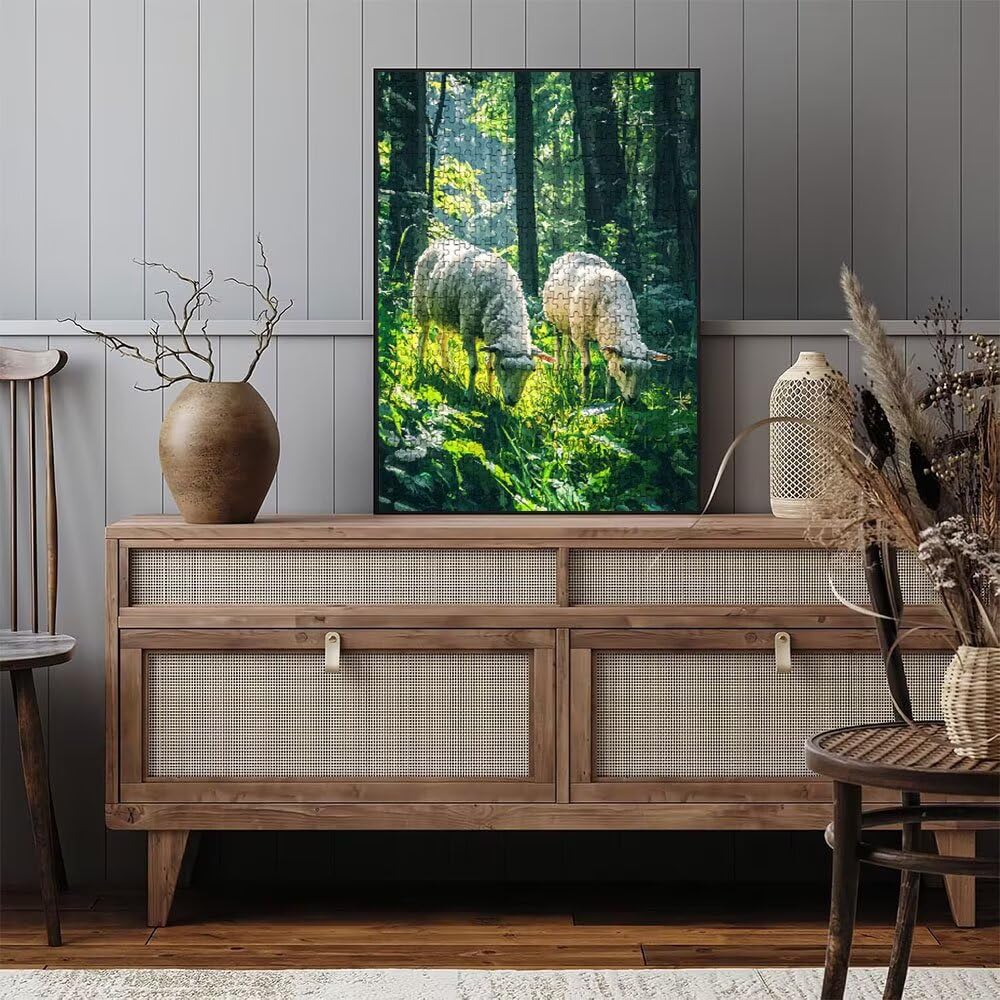 Puzzle 3000 elementów, puzzle dla dorosłych w lesie kozy artystyczne puzzle, gra puzzli, drewniane układanki, niemożliwe klasyczne układanki, do gry edukacyjnej wyzwanie zabawki, układanki rodzinne