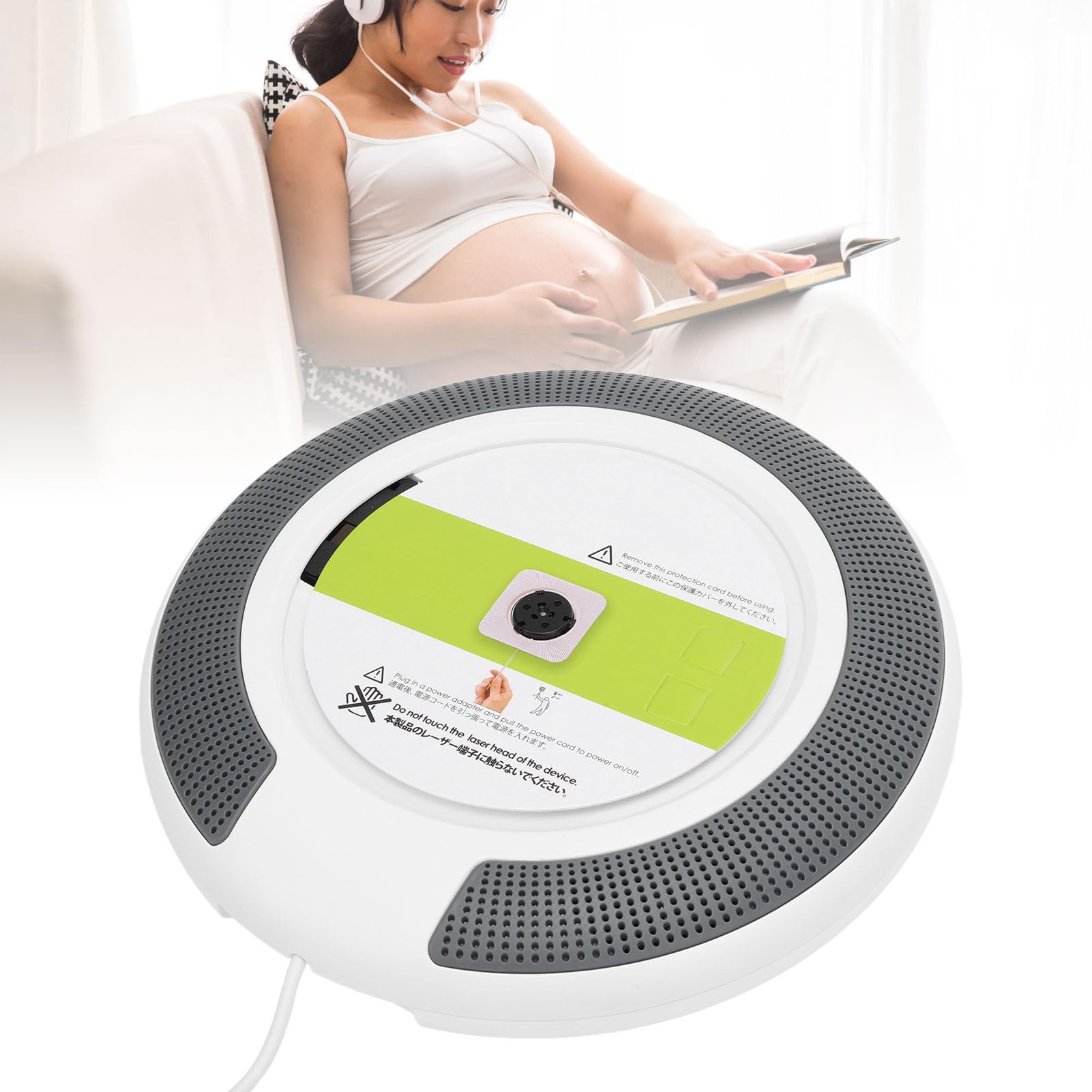 Lecteur CD Portable avec Bluetooth, Lecteurs CD à Montage Mural, Lecteur CD de Musique avec Haut-Parleur HiFi et Télécommande, Minuterie, Prise en Charge des écouteurs USB AUX