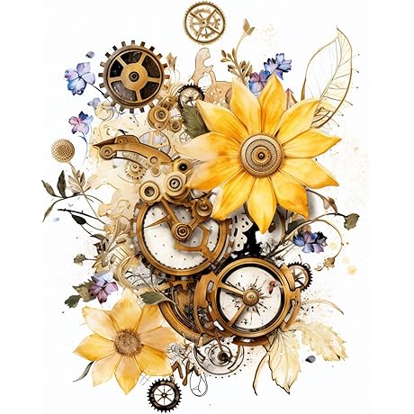 Steampunk Tattoos, 6 Sheets Temporary Tattoos