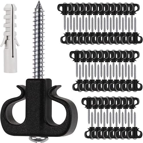 BeneLabel Paquete de 60 ganchos para colgar luces de Navidad, fácil liberación, alambre al aire libre y luces de hadas, luces de Navidad, casa,