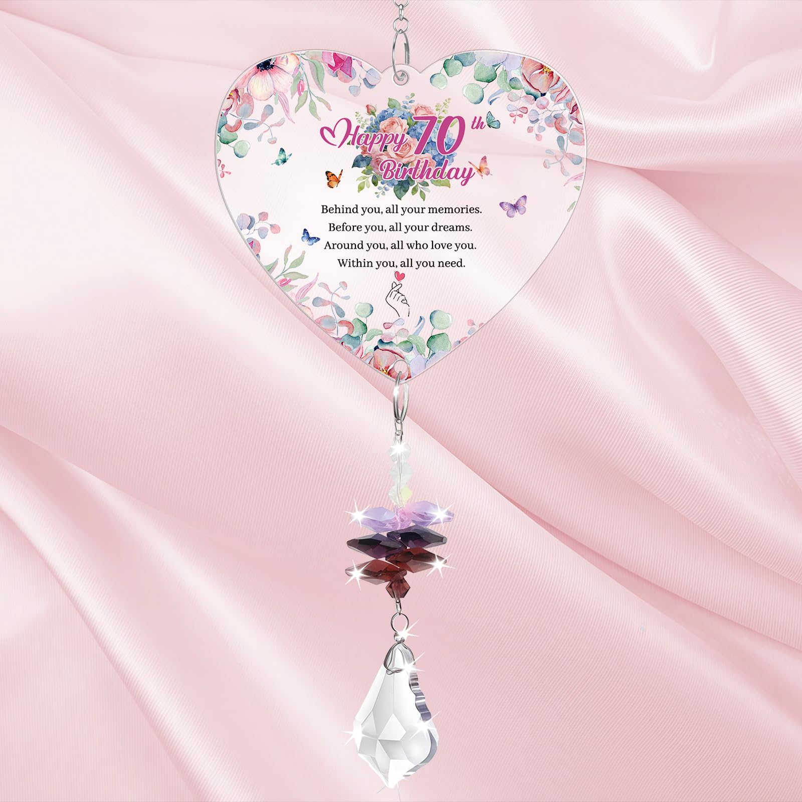 70th Birthday Gifts For Women, Crystal Suncatcher, 70th Birthday Gifts For Her, Gifts For 70 Year Old Woman, Present For Mum Auntie Grandma Wife Friends Teacher — view 5