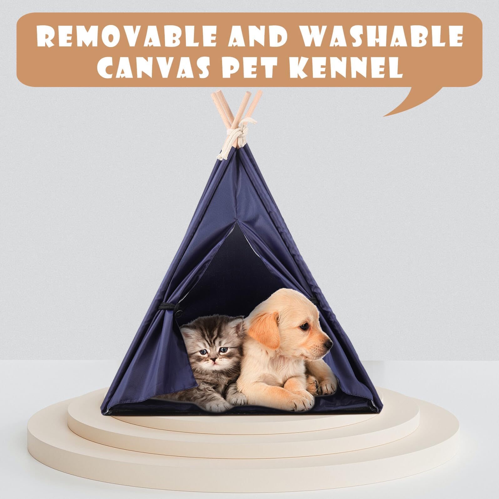 DOITOOL Tenda per Animali Domestici Oxford Design Rimovibile e Lavabile per Gatti e Cani da Interno ed Esterno