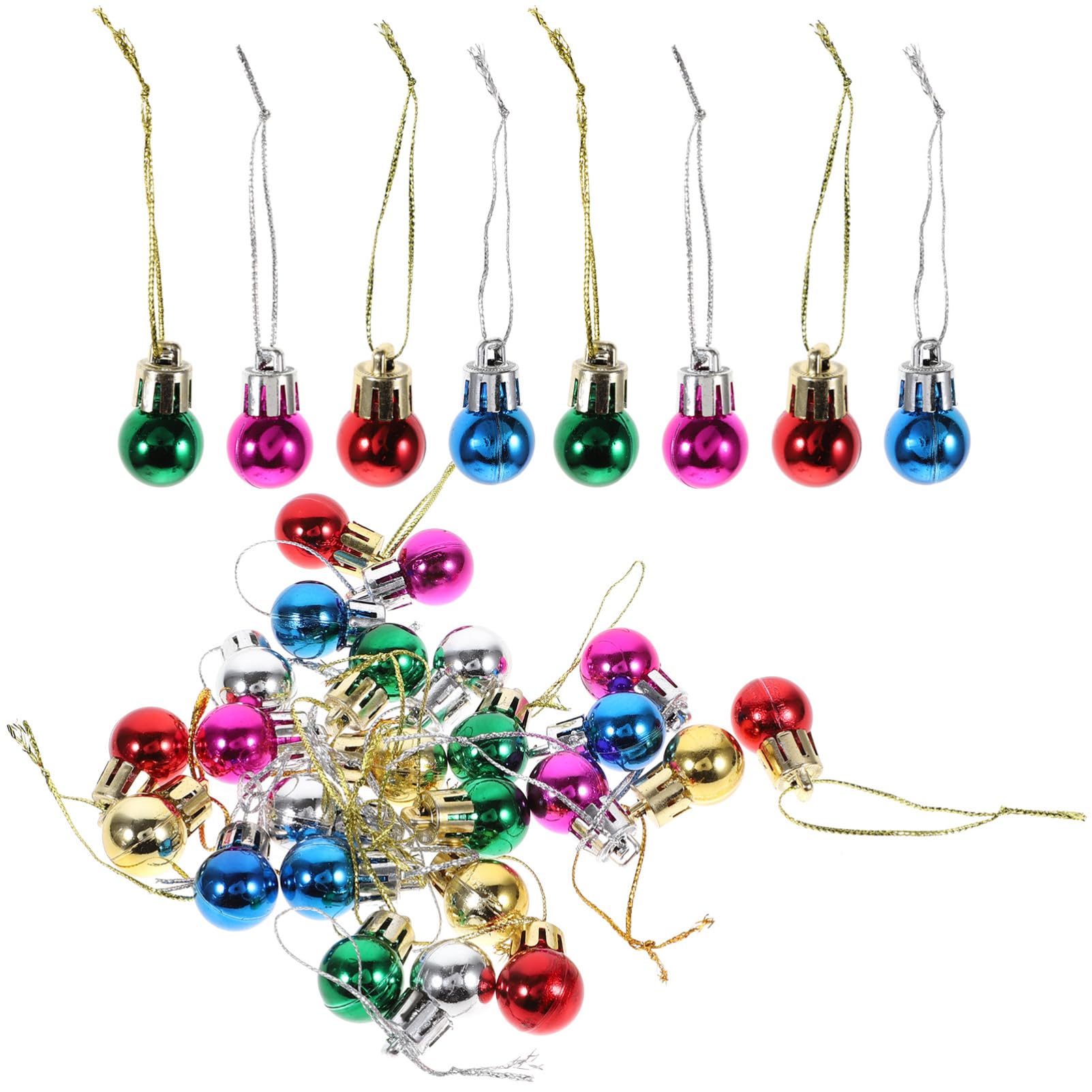 Pendentifs Miniatures pour Sapin de Noël Décorations Suspendues Colorées Accessoires Festifs