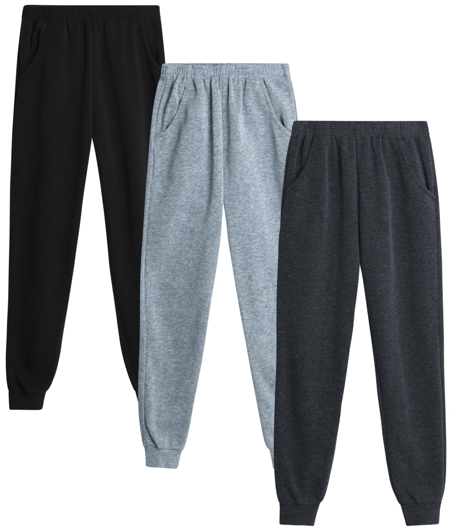 Coney Island Pantalones deportivos para niña – Pantalones deportivos de forro polar (3 unidades)