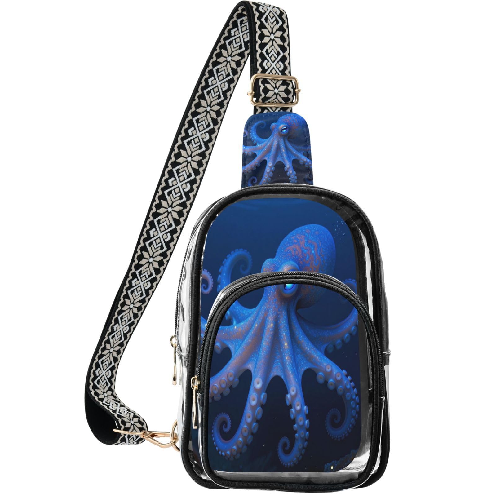 Bolsa transparente cómoda con asa de algodón anti-dolor 8