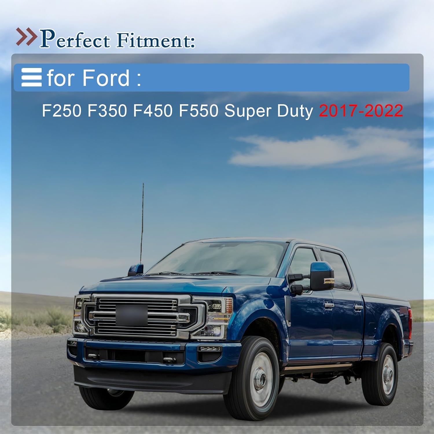 2X Hood Struts for Ford F250 F350 F450 F550 Super Duty 2017-2022 Hood Shocks Lift Support Hood Prop Rod Gas Spring Struts Replace #4B-965360 HC3Z16C826A, HC3Z-16C826-A, PM3986