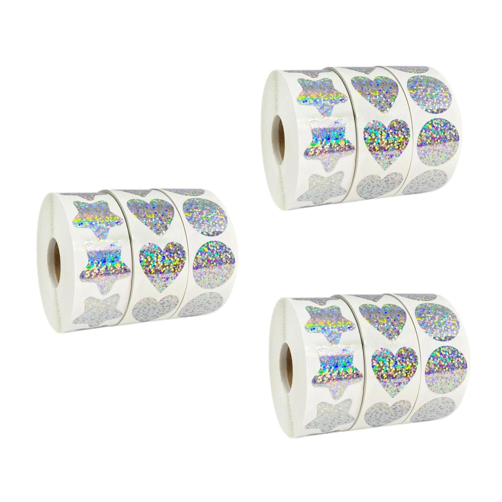 NUOBESTY 3 Set Di Etichette Adesive Rotonde in Per Materiale Scolastico Etichette Adesive Decorative Per Insegnanti Per Ragazzi E Ragazze 3 * 3