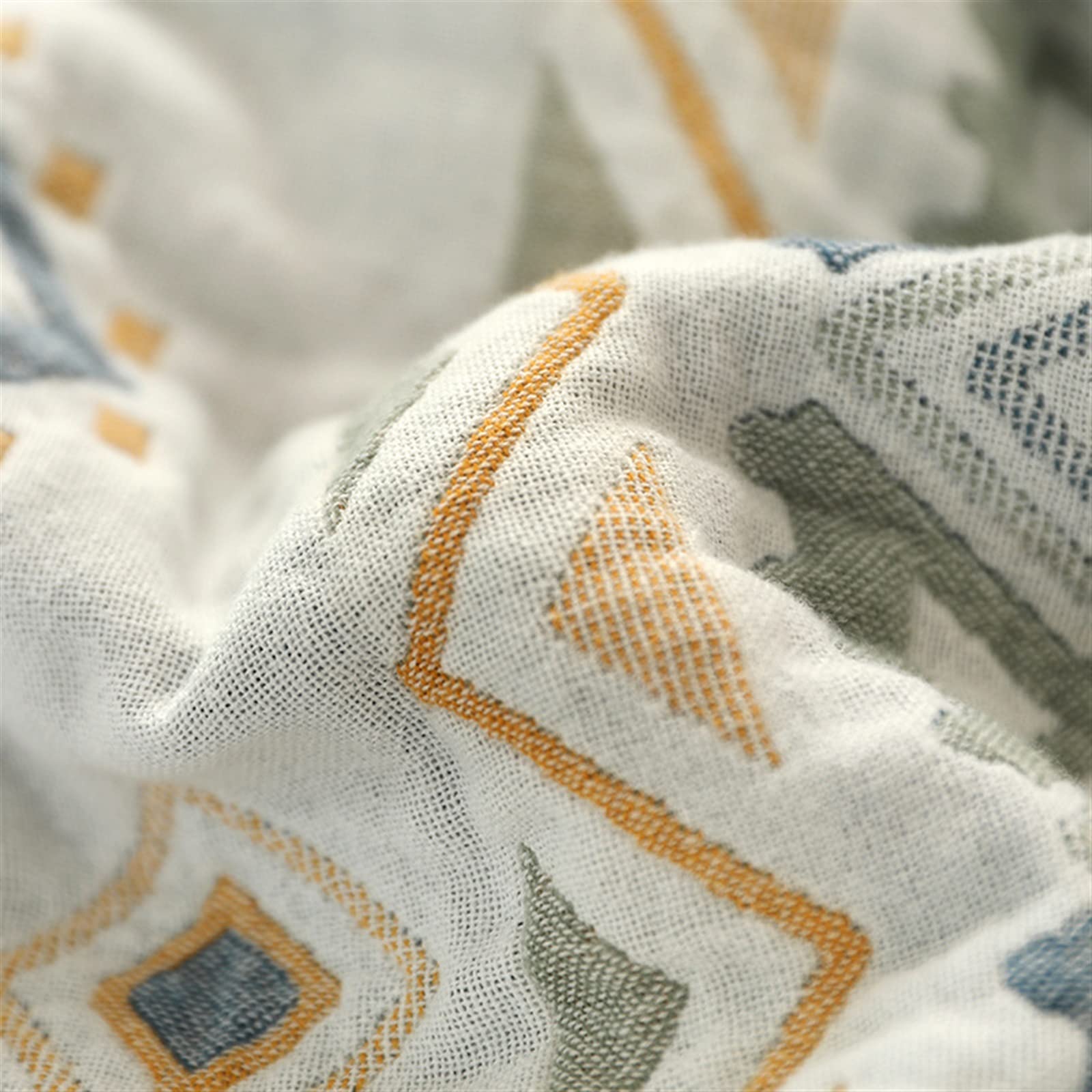 DieffematicMT Mantas para Sofa Manta de Ocio Gasa de algodón geometría sofá Toalla Verano Individual Doble Siesta Manta Suave Fresco edredón Cama Manta